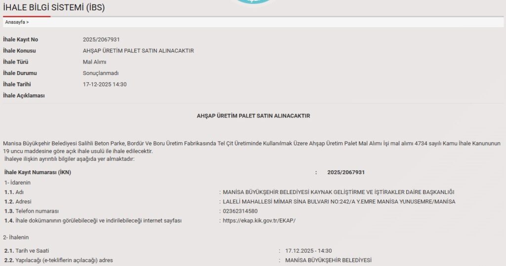 ibs-1024x539 MANİSASPOR, BÜYÜKŞEHİR’İN İHALESİNİ YAYINLANDI